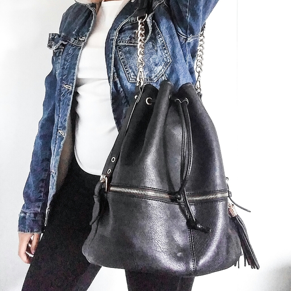 Call It Spring Handbags - Call It Spring Black Bucket Bag Style